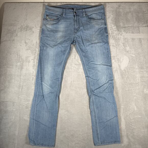 Diesel Jeans Thavar Mens 36x32 Blue Denim Slim Fit Pants - Picture 1 of 7